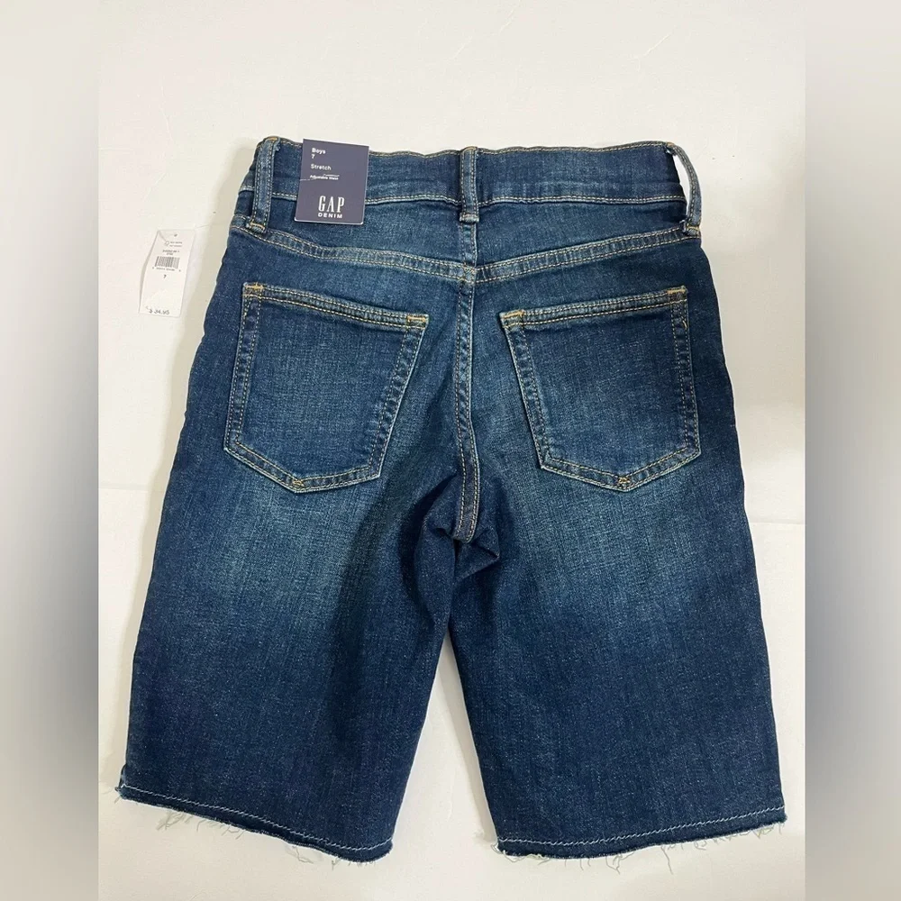 Gap Boys Stretch Adjustable Waist Jean Shorts Size 7 New with Tags